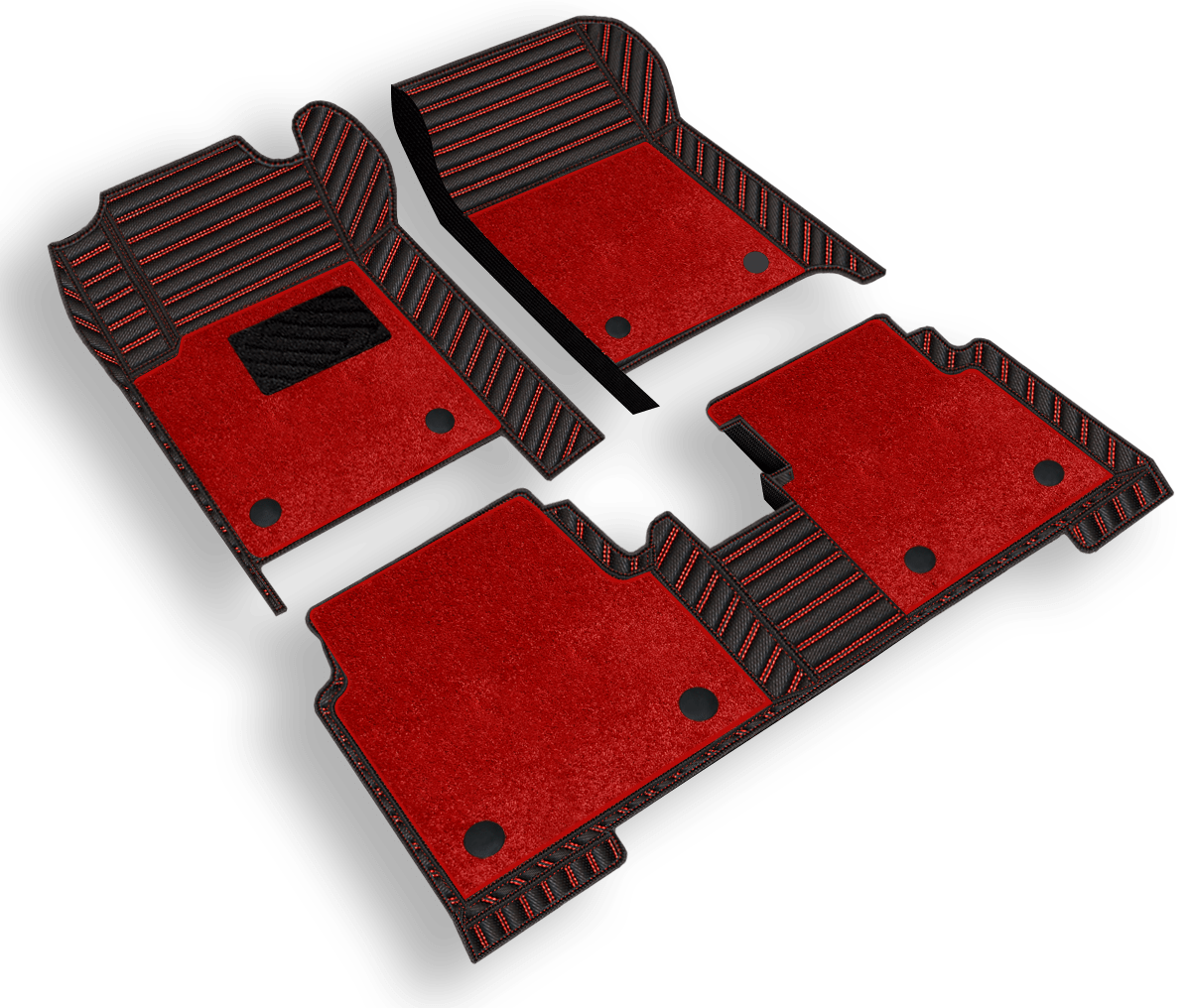 Double Layer Carbon Finish Car Floor Mats